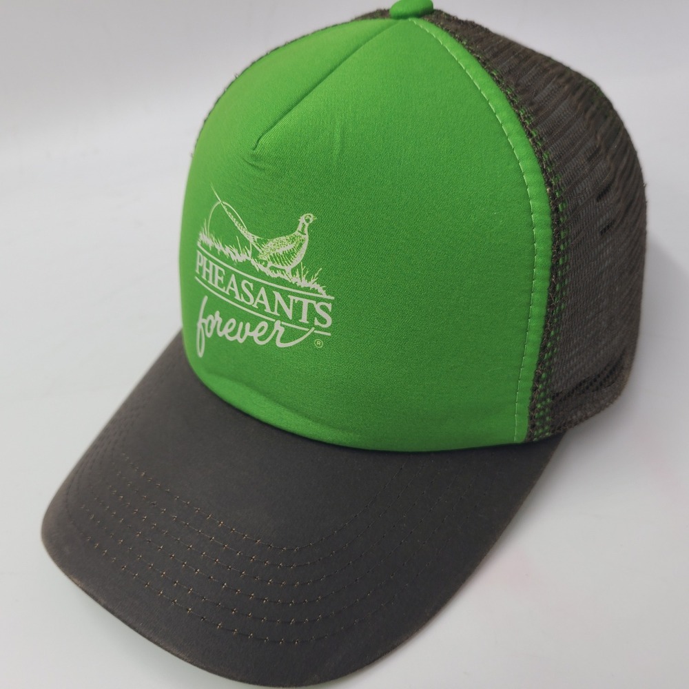 Pheasants Forever Hat Snapback Trucker Mesh Green‎ Brown Hunting Outdoors Men
